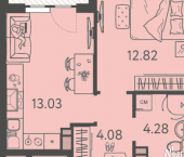 1-комн, 36кв м, этаж 5/9 ул Западный Обход, 44