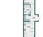 1-комн, 47 кв м, этаж 7/18 Краснодар, микрорайон Образцово