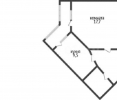 1-комн, 36кв м, этаж 4/6 Ангарский проезд, 2