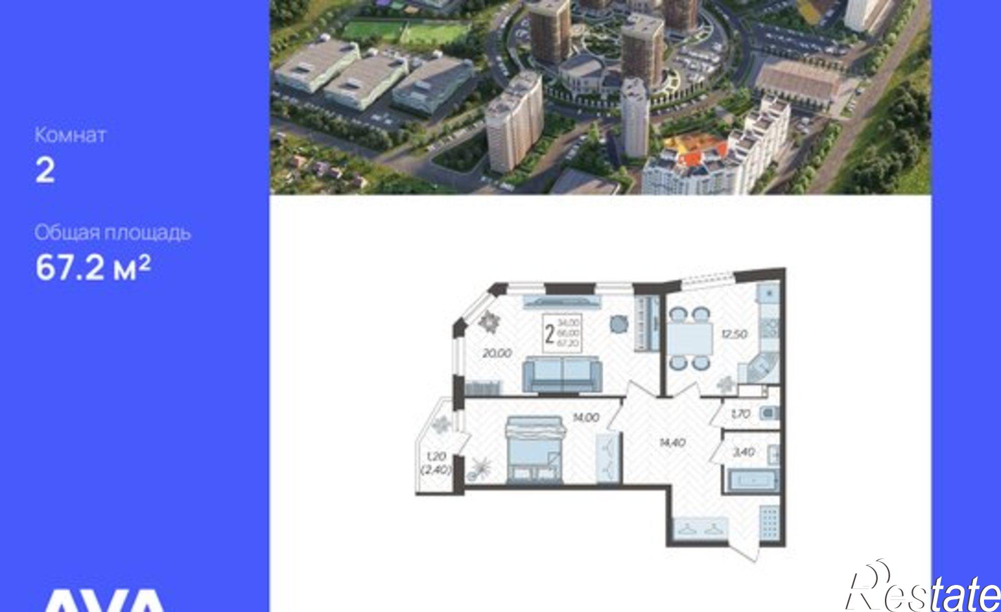 Купить квартиру за 8 148 000 рублей на Краснодар, жилой комплекс Зеленодар, улица Садовое Кольцо, 2к1