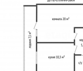 1-комн, 39кв м, этаж 1/14 Кореновская улица, 2 к3