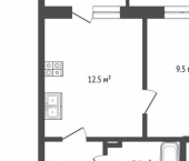 1-комн, 33кв м, этаж 3/7 ул Калинина, 150 10