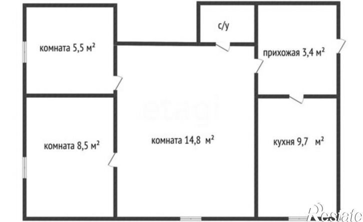 2-комн квартира Павловский район, Среднечелбасское сельское поселение, посёлок Октябрьск