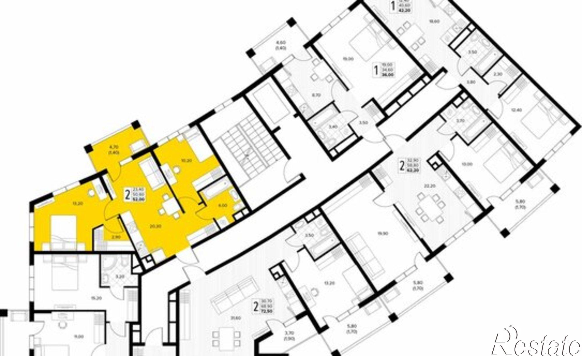 Купить квартиру за 12 142 000 рублей на Мирная улица, 11 к5