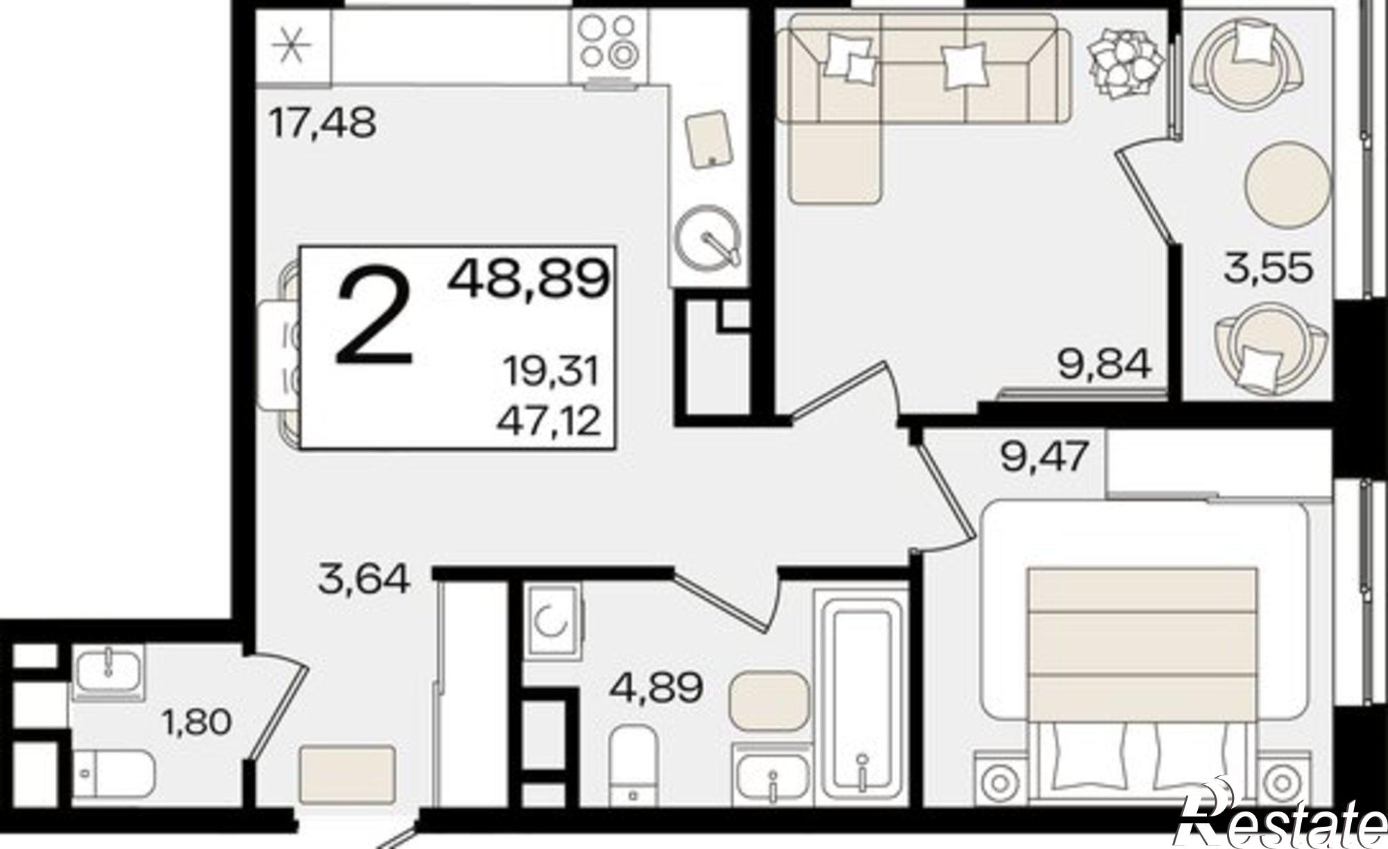 Купить квартиру за 15 996 800 рублей на Краснодар, микрорайон Хлопчато-бумажный Комбинат, жилой квартал Патрики