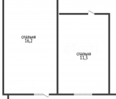 2-комн, 46кв м, этаж 2/3 ул Владимирская, 1