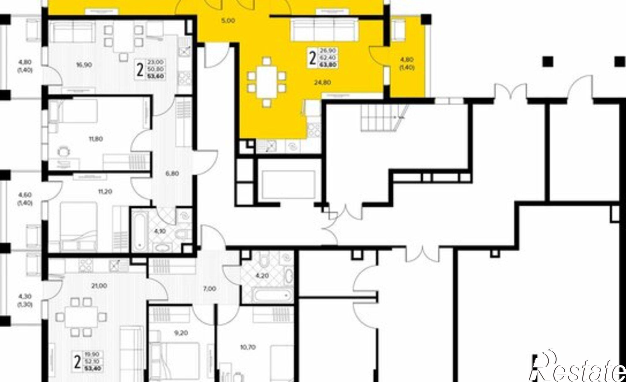 Купить квартиру за 14 897 300 рублей на Мирная улица, 11 к5