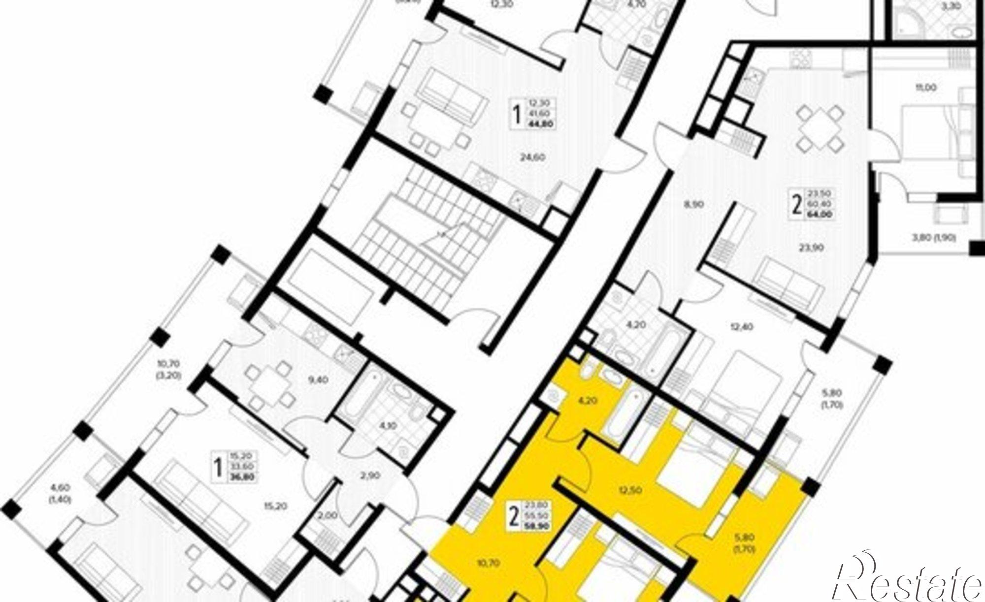 Купить квартиру за 13 753 200 рублей на Мирная улица, 11 к5