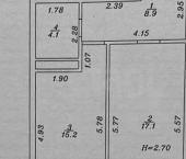 1-комн, 45кв м, этаж 5/5 Северная улица, 3Б