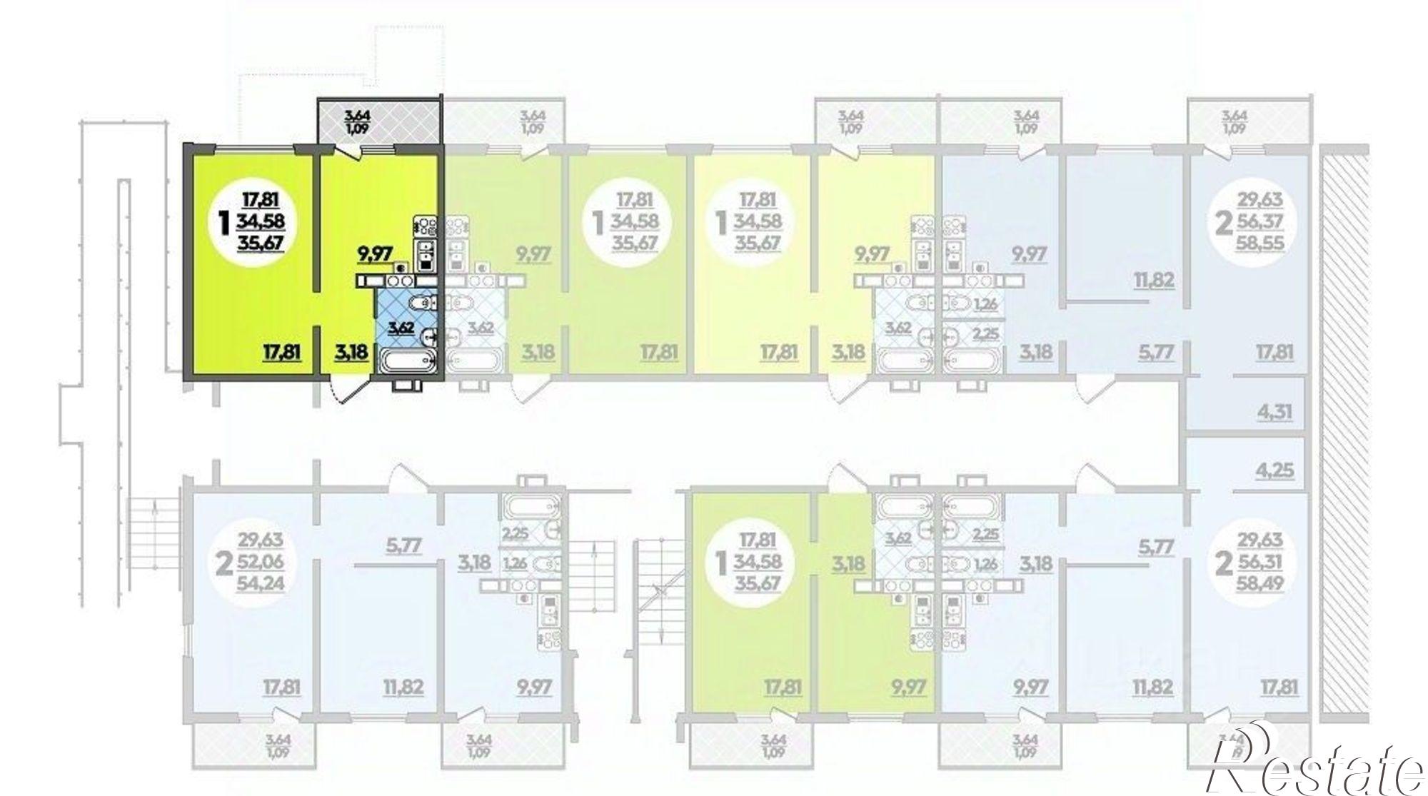 Купить квартиру за 3 745 350 рублей на Краснооктябрьская улица, 66