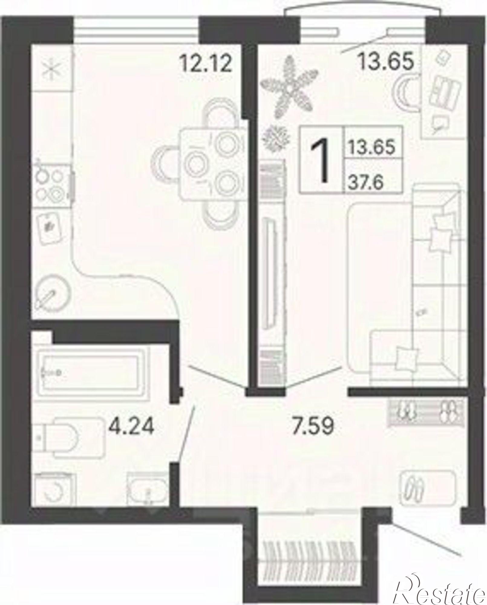 Купить квартиру за 17 296 000 рублей на Сочи, Краснодонская улица