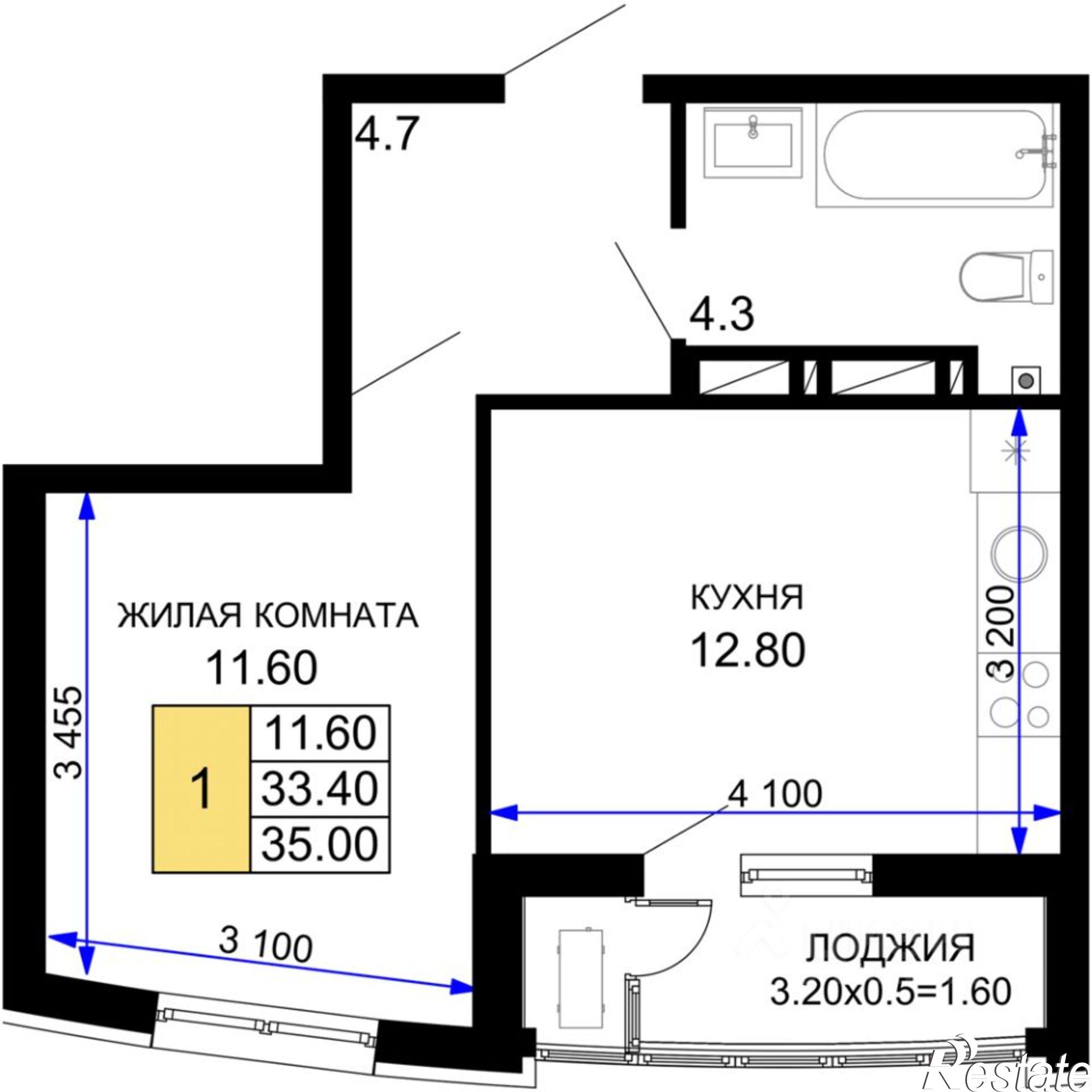 Купить квартиру за 9 922 500 рублей на Воронежская улица