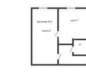 1-комн, 30кв м, этаж 3/5 Новгородская улица, 13