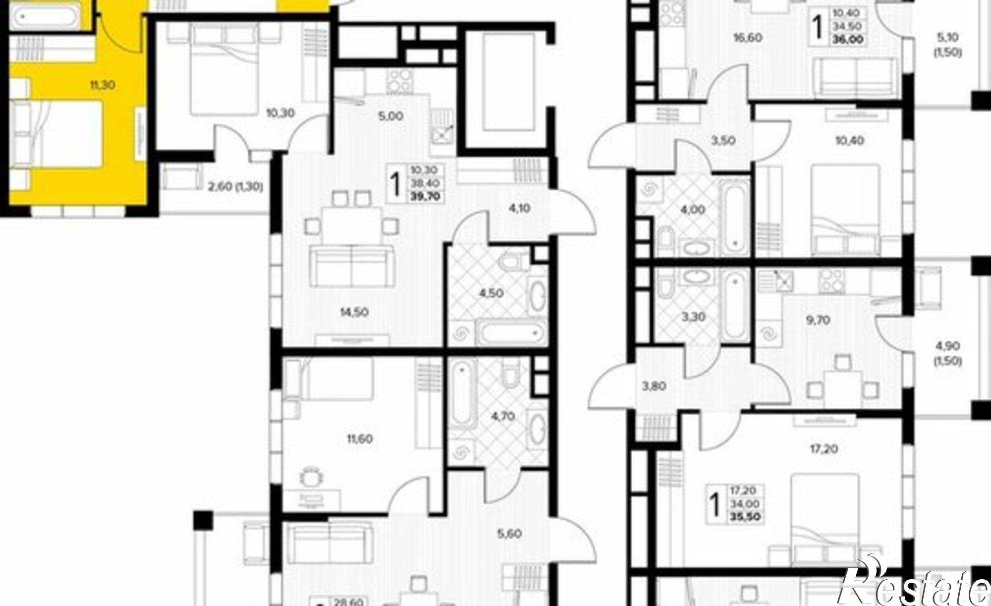 Купить квартиру за 14 010 000 рублей на Мирная улица, 11 к5