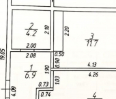 1-комн, 43кв м, этаж 7/9 Ленинградская улица, 81