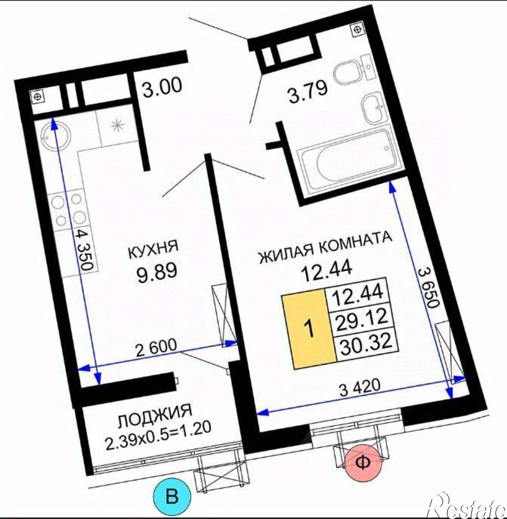 Купить квартиру за 5 000 000 рублей на Краснодар г., Центральный