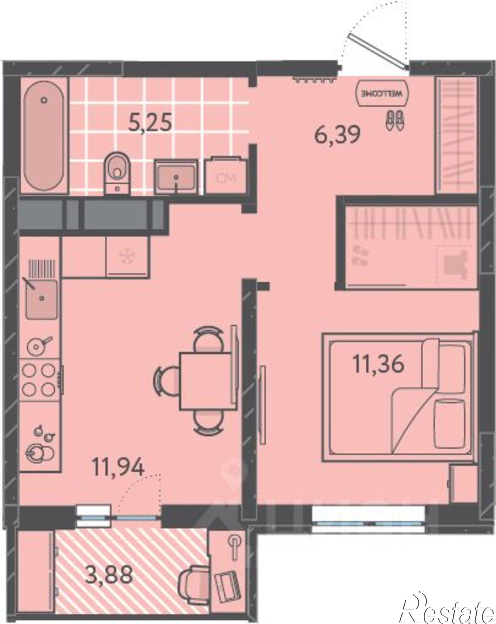 Купить квартиру за 6 257 410 рублей на улица имени Александра Гикало, 11 к1