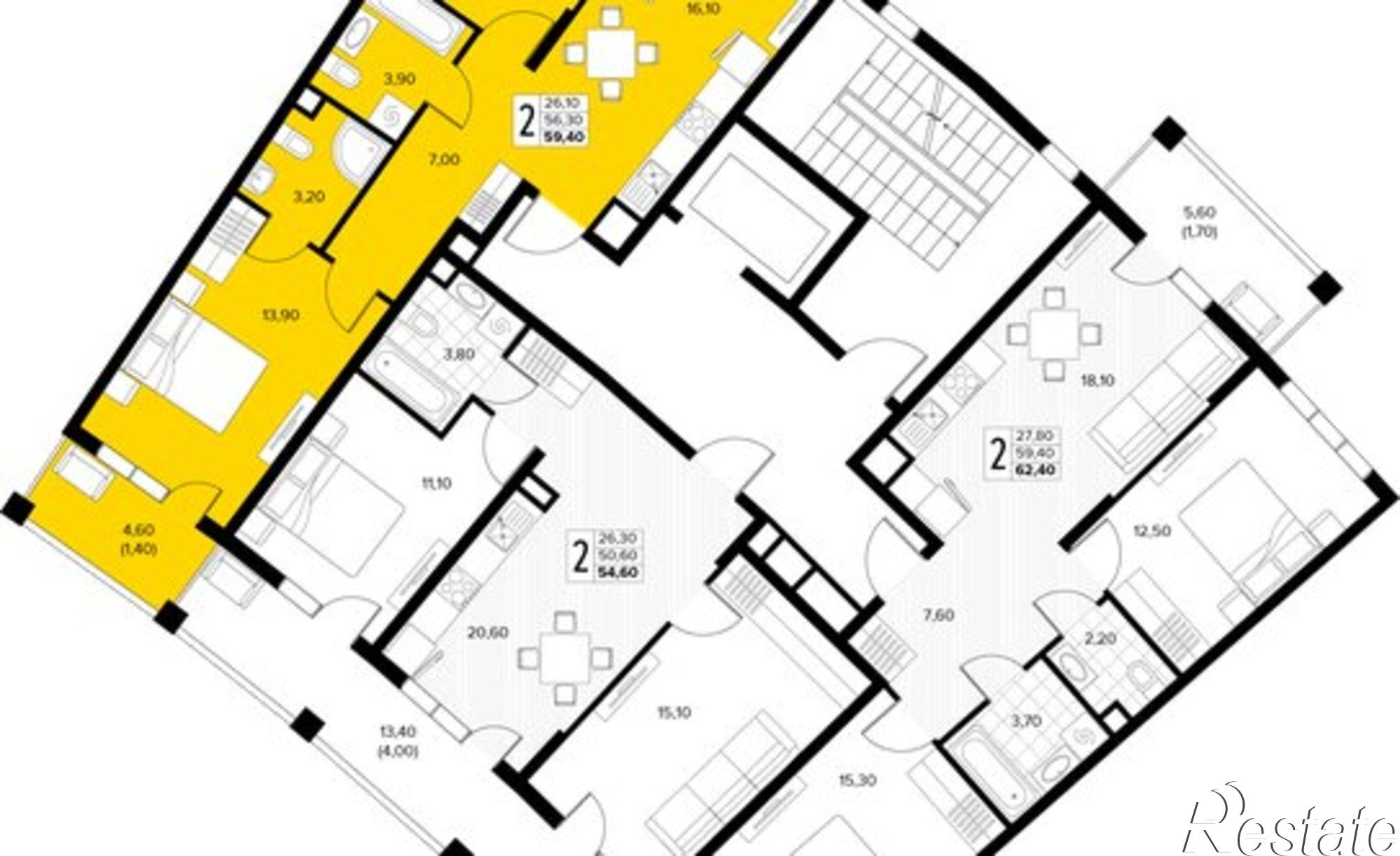 Купить квартиру за 13 869 900 рублей на Мирная улица, 11 к8