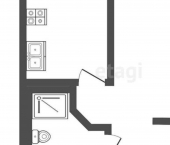 1-комн, 33кв м, этаж 1/3 улица Калараша, 80 к4