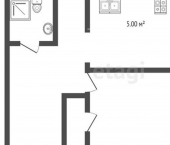 1-комн, 33кв м, этаж 2/3 улица Калараша, 80 к4