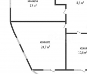 2-комн, 61кв м, этаж 14/19 ул им. Адмирала Серебрякова, 3 3