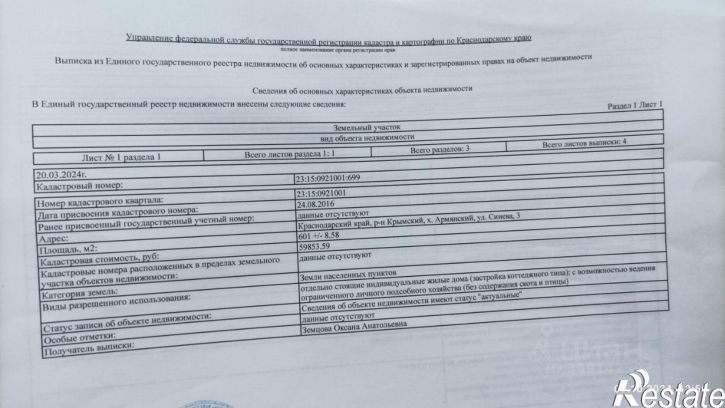 Земельный участок ул Горького, 4,  д. 4