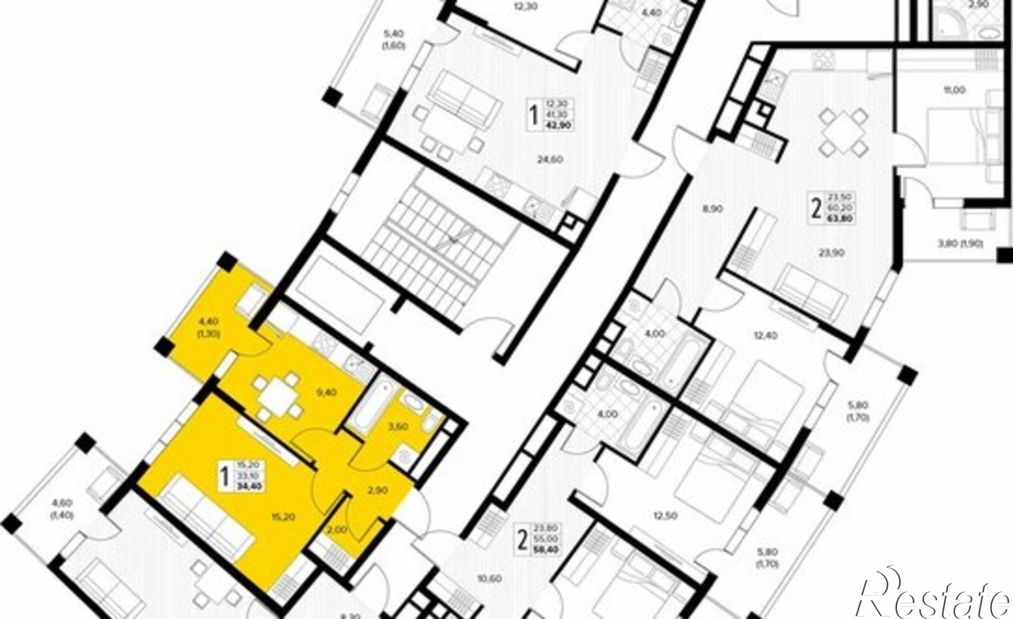 Купить квартиру за 9 700 800 рублей на Мирная улица, 11 к5