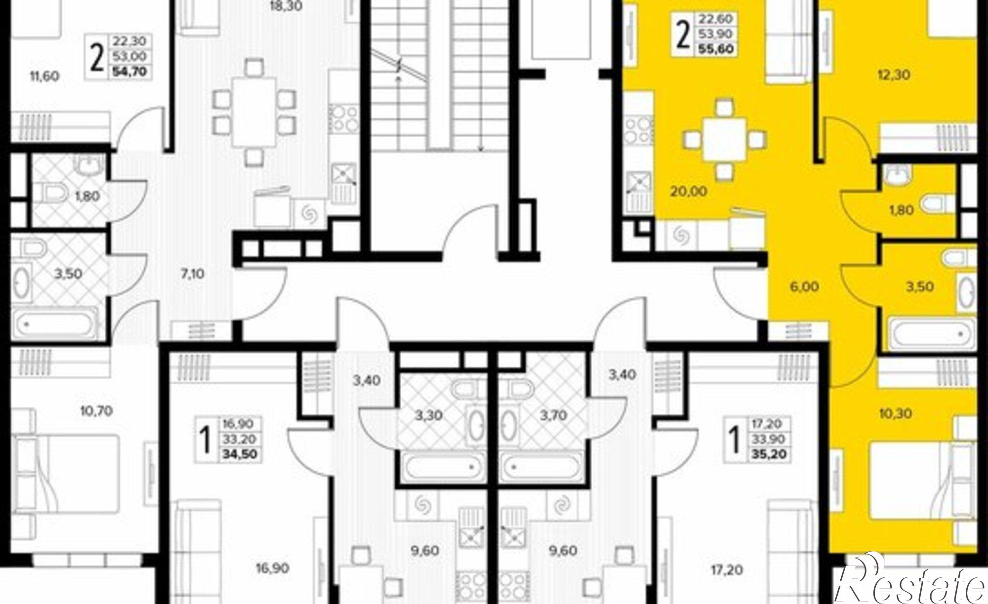 Купить квартиру за 12 982 600 рублей на Мирная улица, 11 к5