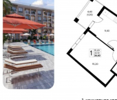 1-комн, 34 кв м, этаж 8/8 Мирная улица, 11 к5