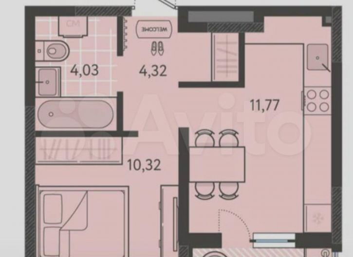 1-комн квартира в новом доме Виктора Анфиногенова ул