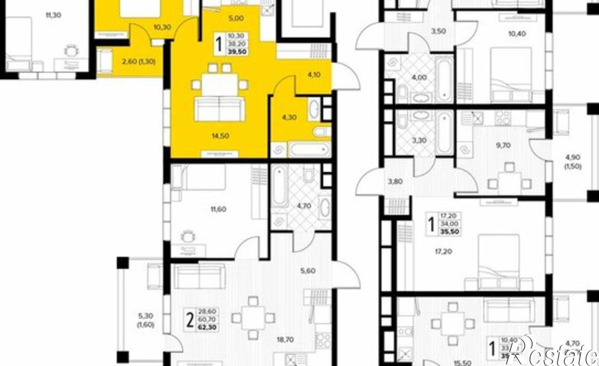 Купить квартиру за 11 154 800 рублей на Мирная улица, 11 к8