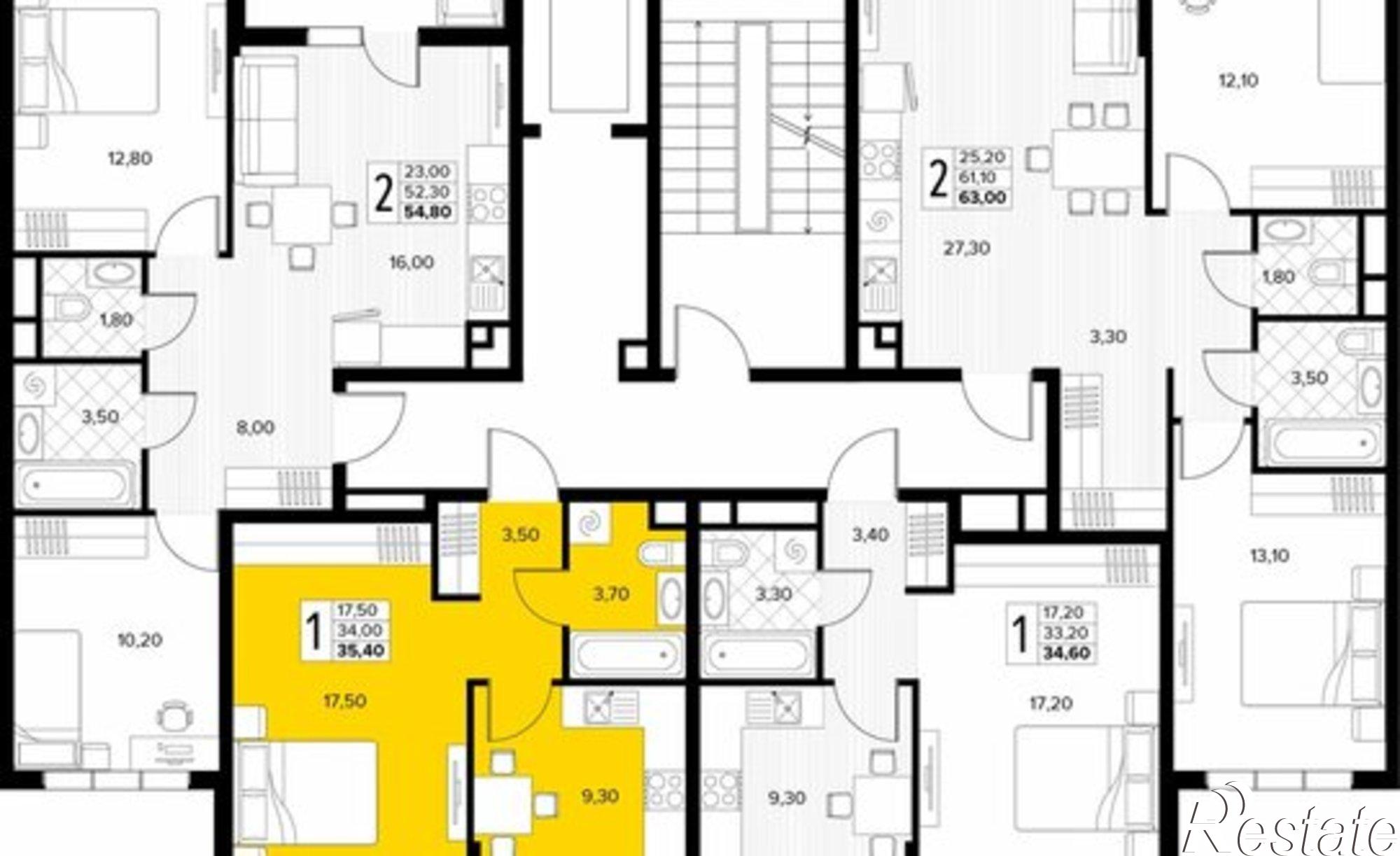 Купить квартиру за 9 954 480 рублей на Мирная улица, 11 к8