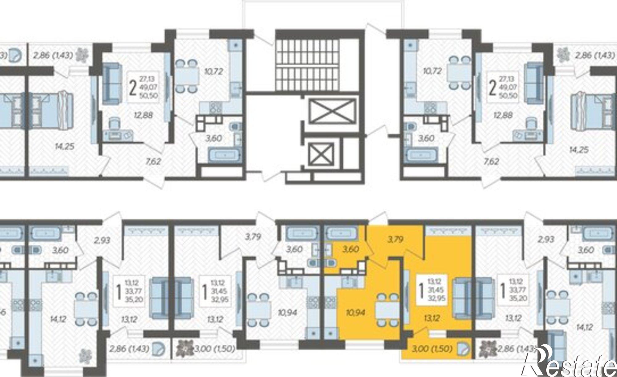Купить квартиру за 4 827 180 рублей на Краснодар, Богатырская улица, 11