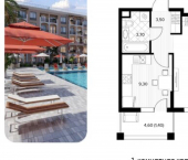 1-комн, 35 кв м, этаж 2/8 Мирная улица, 11 к8