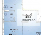 3-комн, 68кв м, этаж 2/22 улица Григория Булгакова, 7 к1