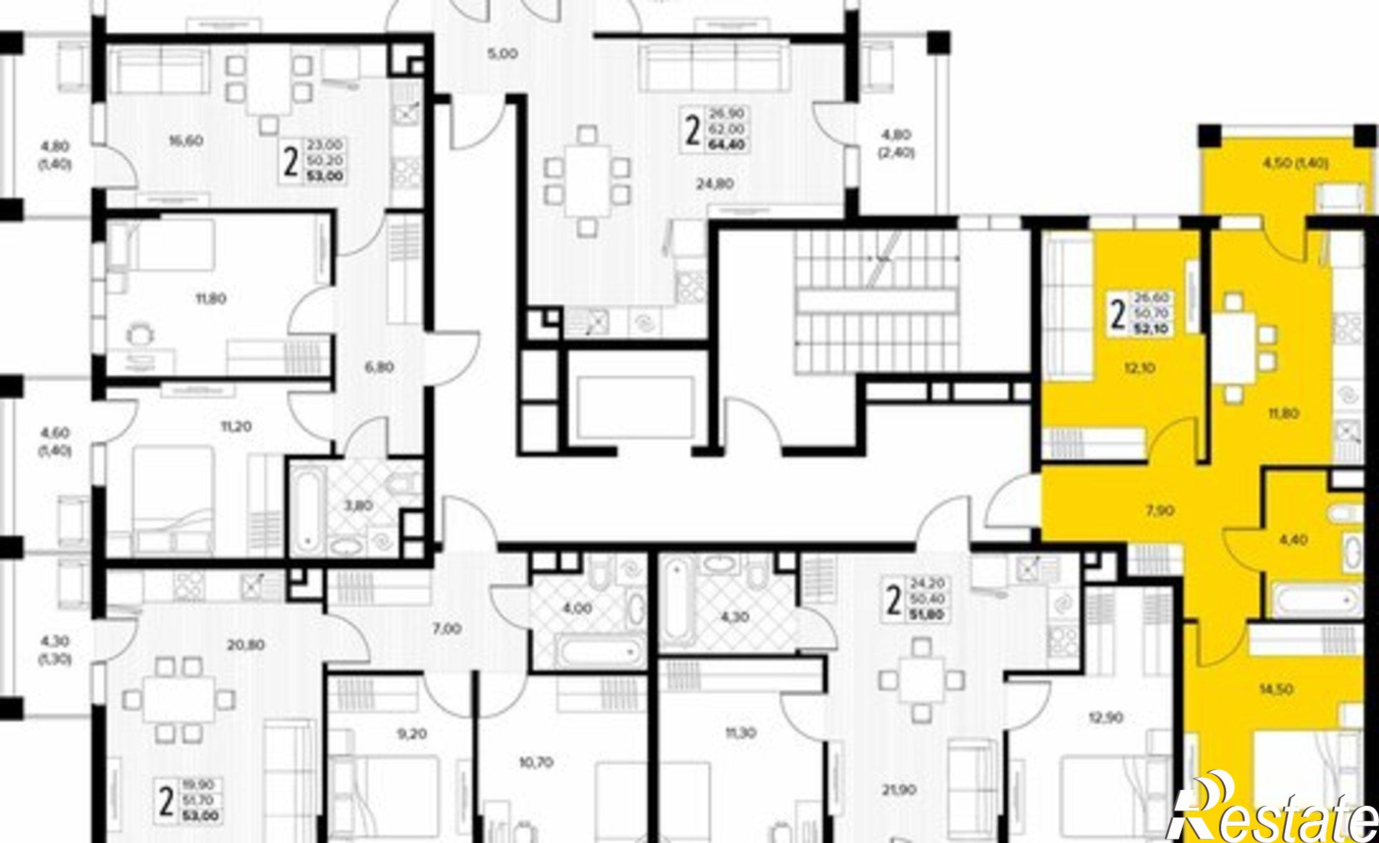 Купить квартиру за 12 165 400 рублей на Мирная улица, 11 к5