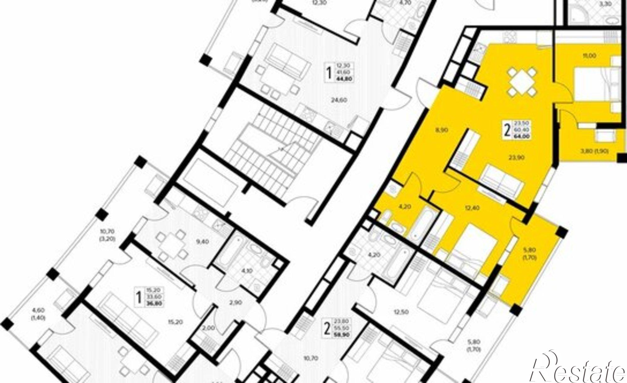 Купить квартиру за 14 944 000 рублей на Мирная улица, 11 к5