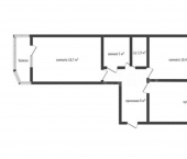 2-комн, 67кв м, этаж 8/16 ул им. Марины Цветаевой, 3 1