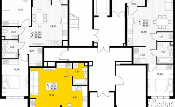 1-комн квартира в новом доме Мирная улица, 11 к8,  д. 11 к8