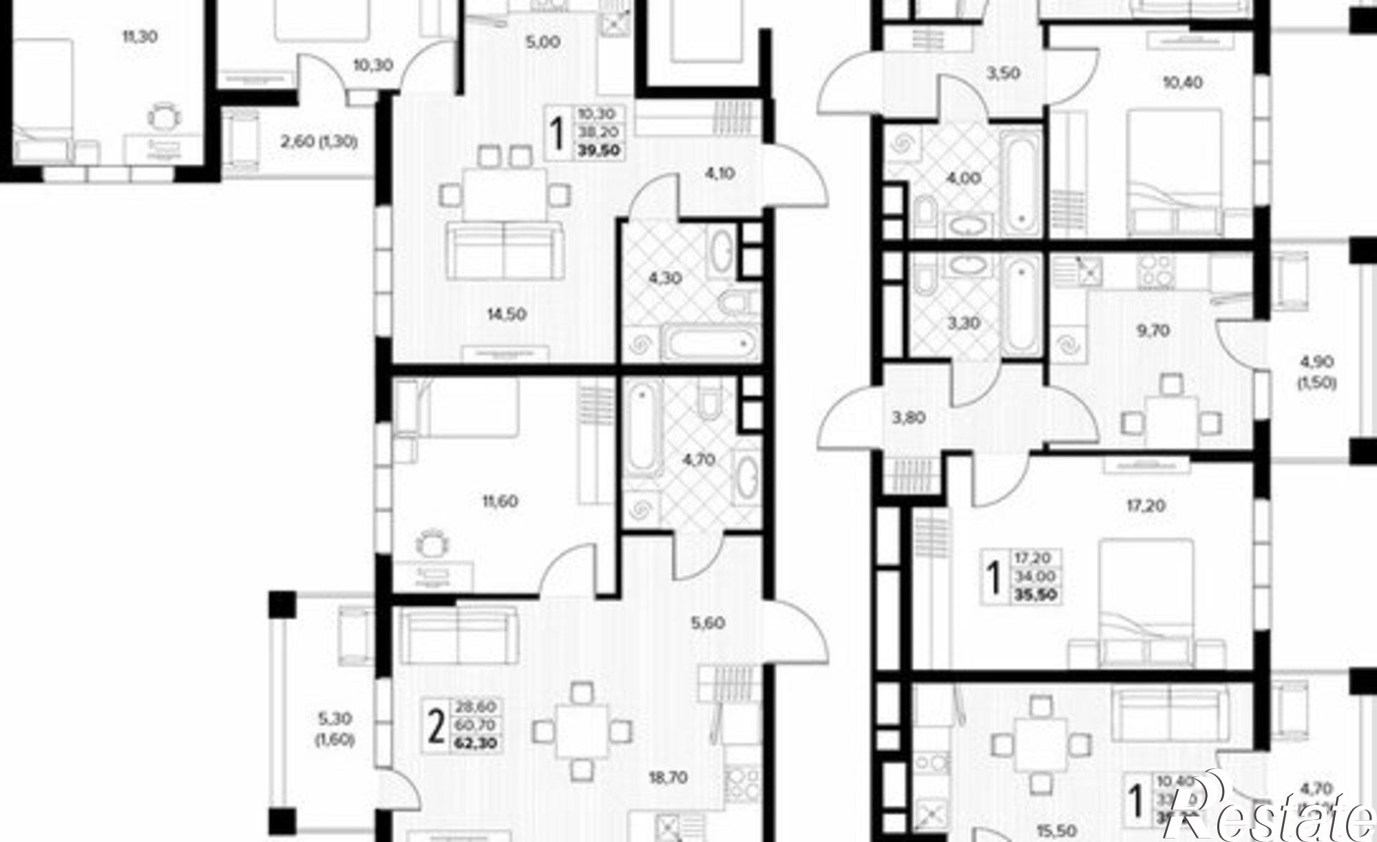 Купить квартиру за 12 305 400 рублей на Мирная улица, 11 к5