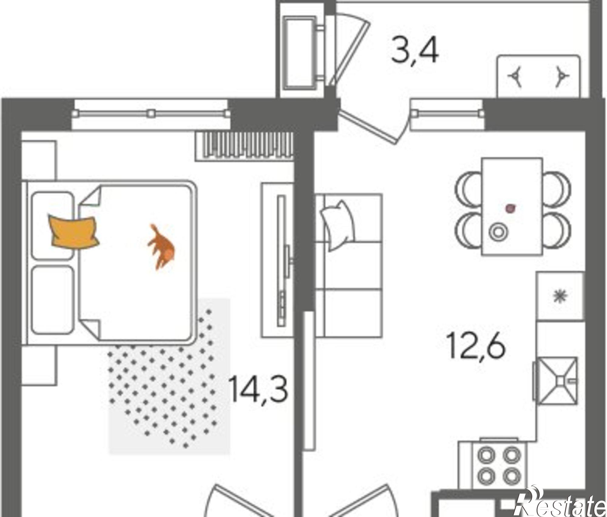 Купить квартиру за 8 971 380 рублей на Краснодар, микрорайон Черёмушки, ЖК Рекорд