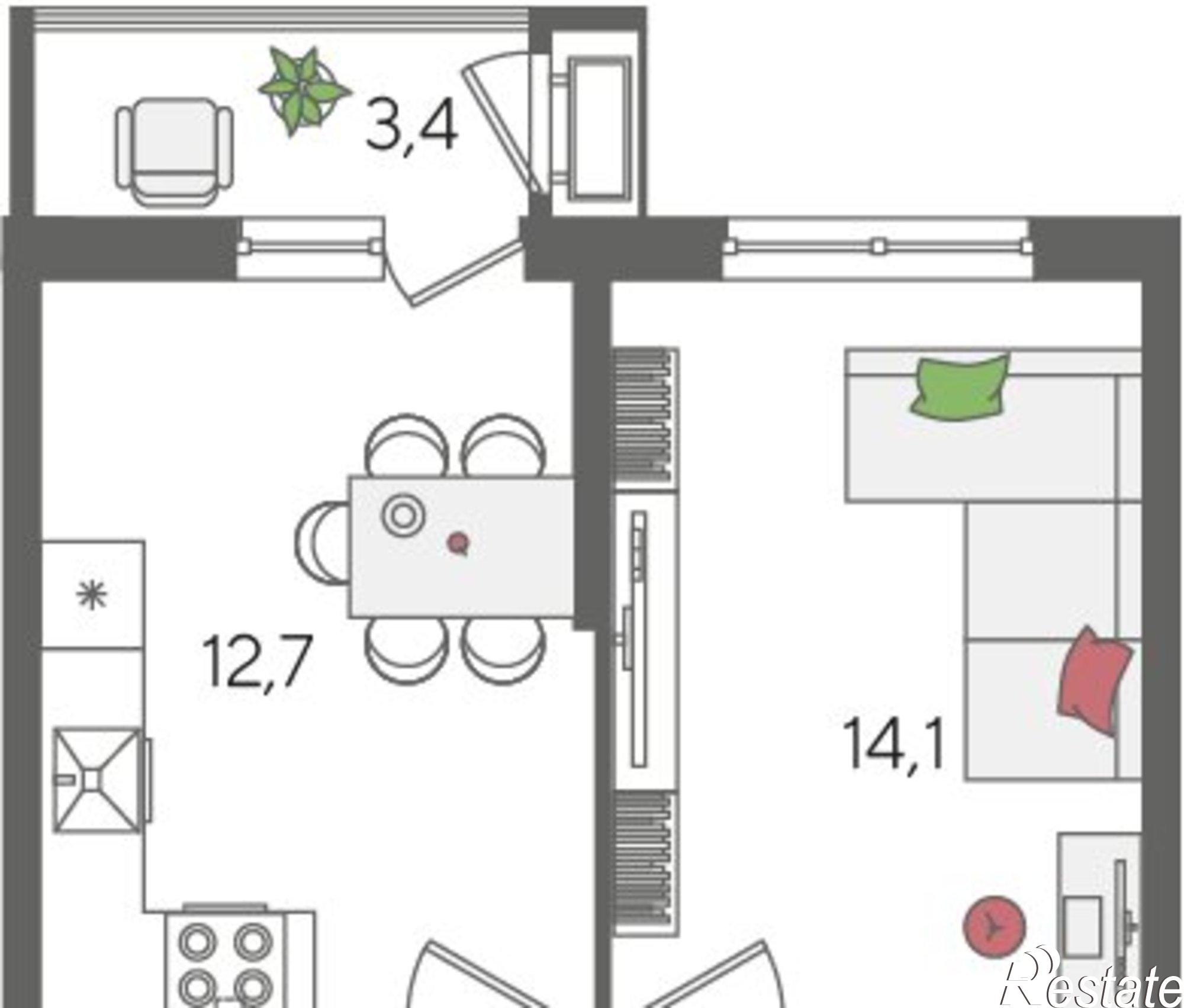 Купить квартиру за 8 991 740 рублей на Краснодар, микрорайон Черёмушки, ЖК Рекорд
