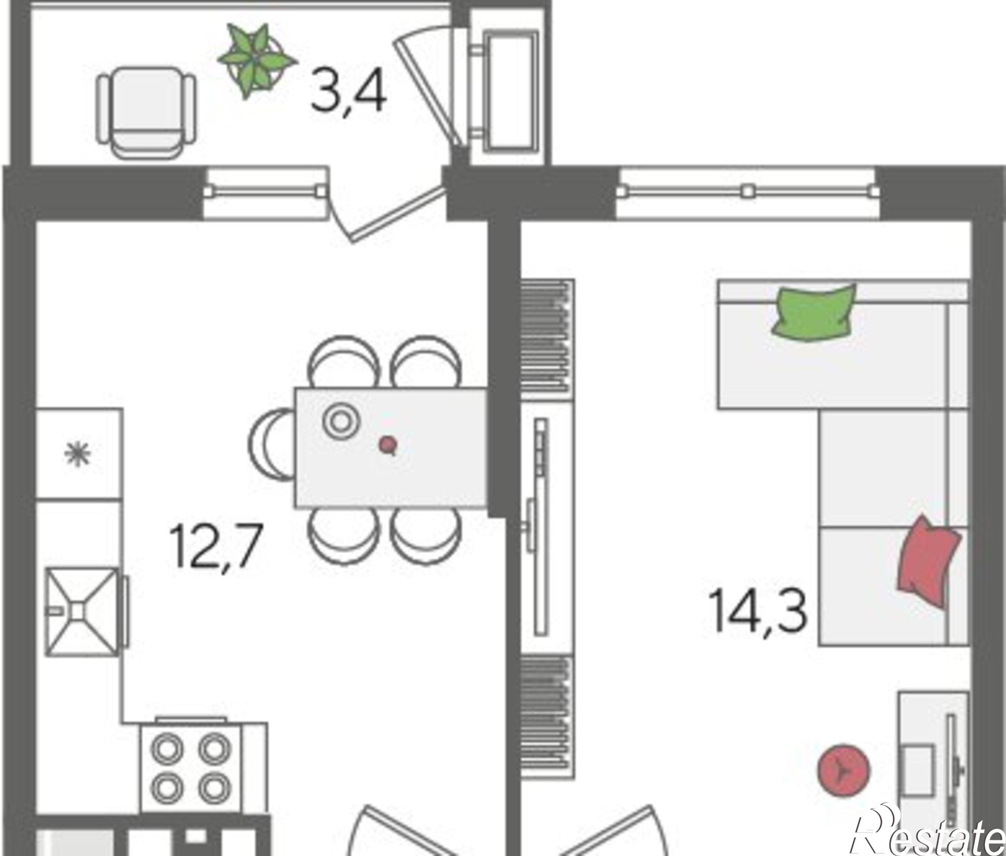 Купить квартиру за 8 931 520 рублей на Краснодар, микрорайон Черёмушки, ЖК Рекорд