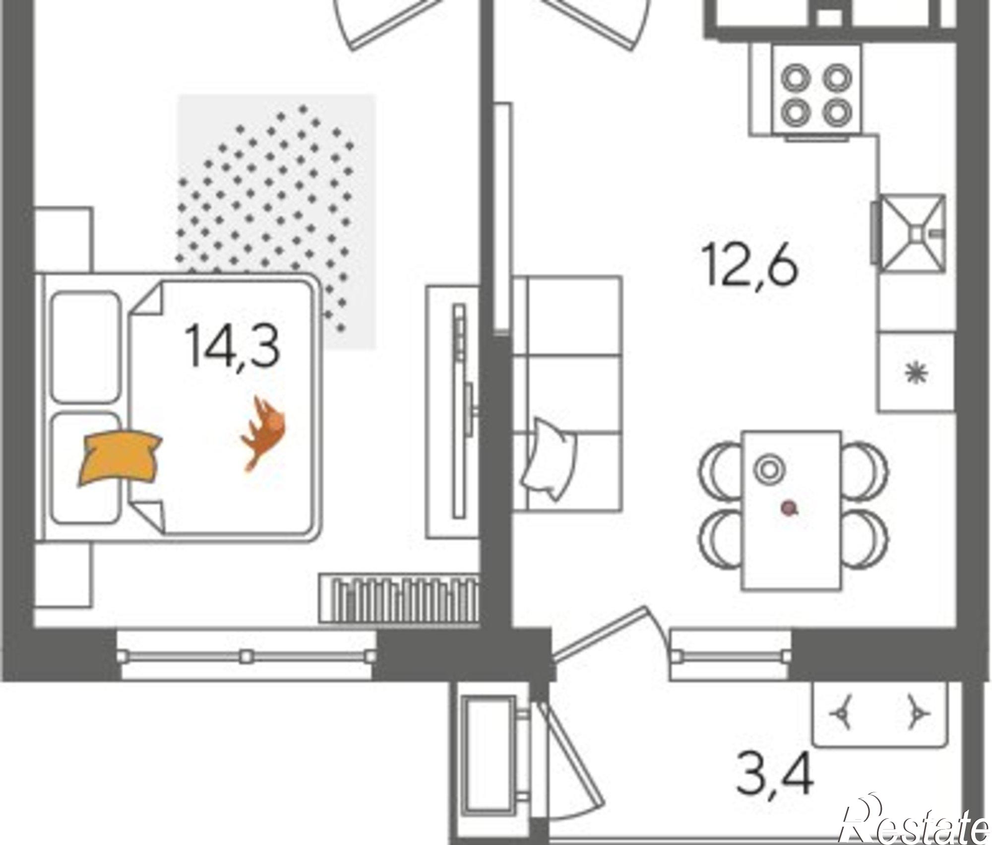 Купить квартиру за 9 083 160 рублей на Краснодар, микрорайон Черёмушки, ЖК Рекорд