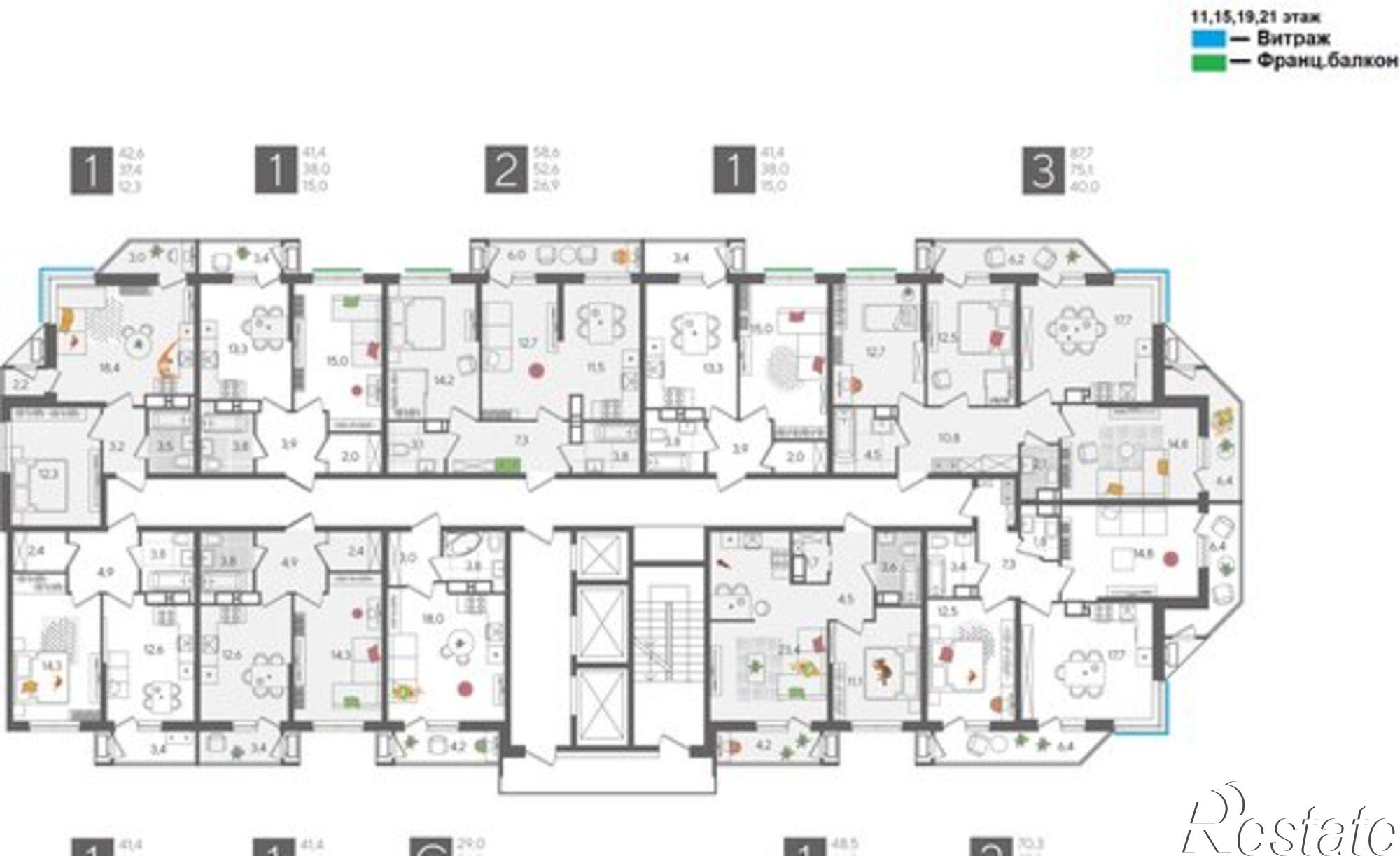 Купить квартиру за 9 083 160 рублей на Краснодар, микрорайон Черёмушки, ЖК Рекорд