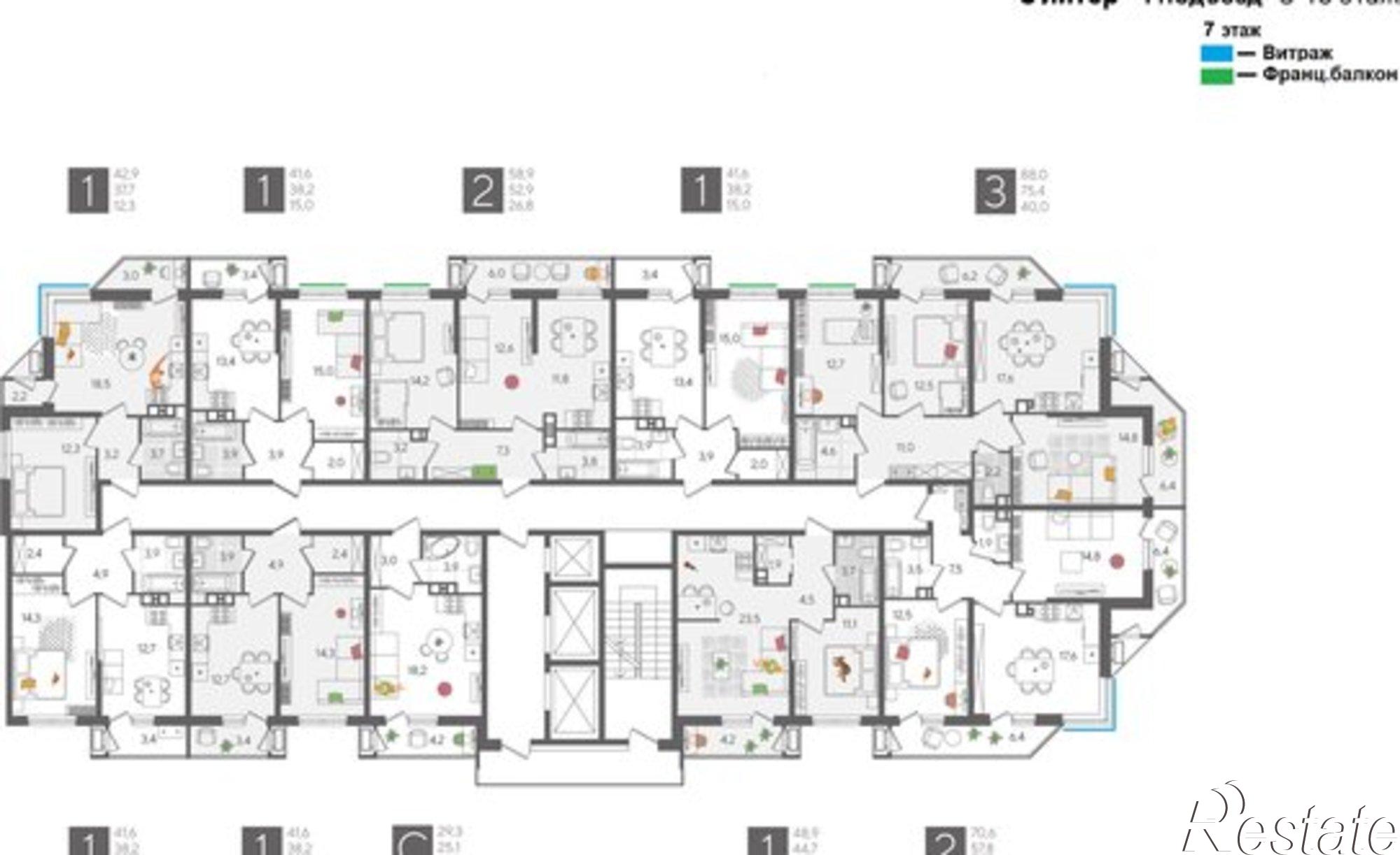 Купить квартиру за 9 060 480 рублей на Краснодар, микрорайон Черёмушки, ЖК Рекорд