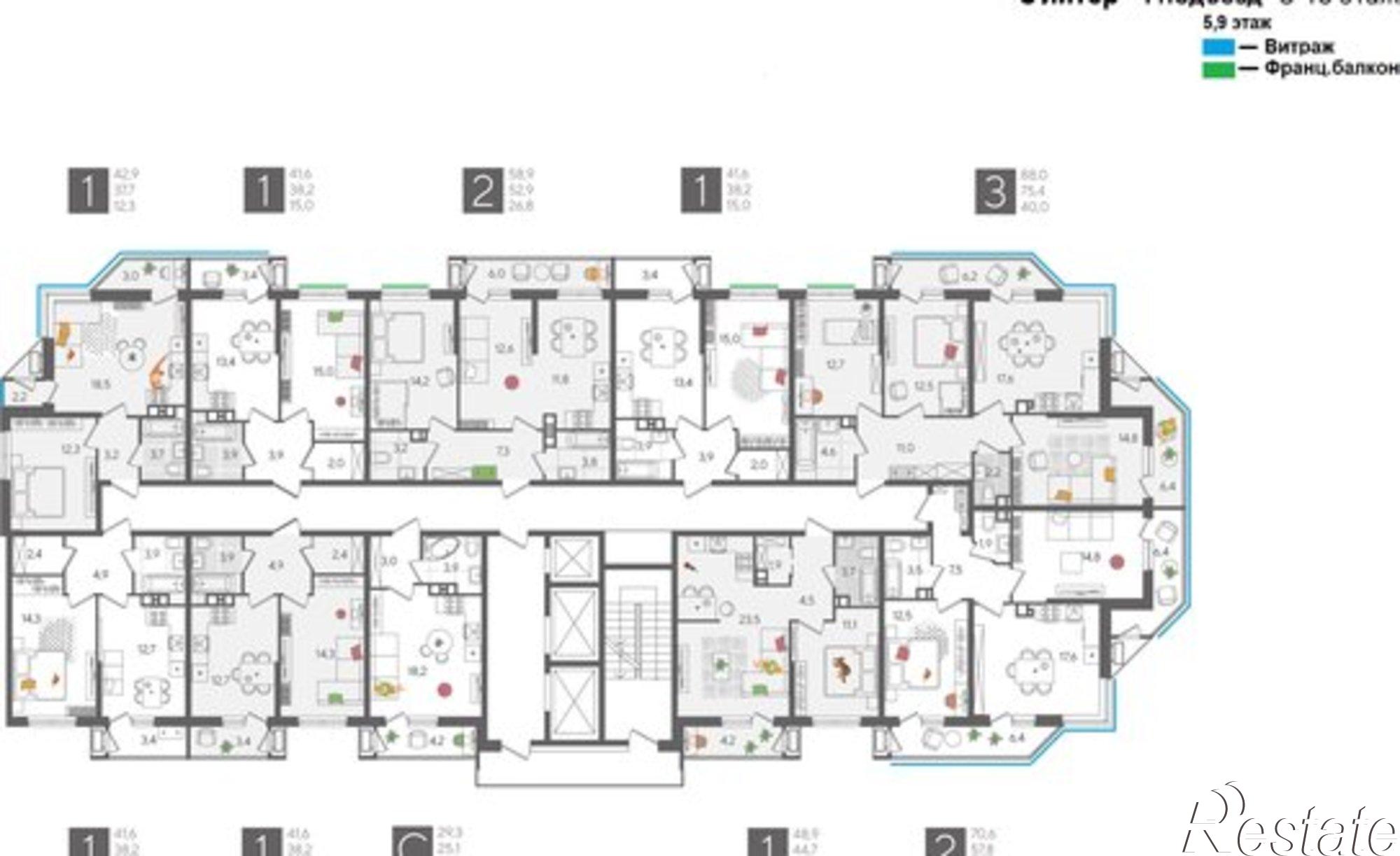 Купить квартиру за 9 060 480 рублей на Краснодар, микрорайон Черёмушки, ЖК Рекорд