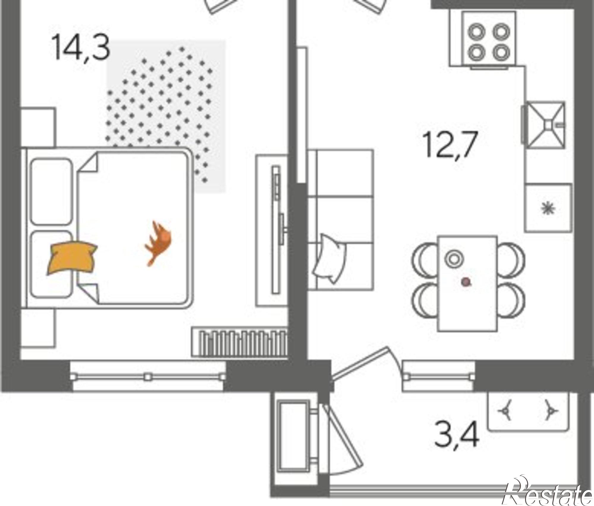 Купить квартиру за 9 068 800 рублей на Краснодар, микрорайон Черёмушки, ЖК Рекорд