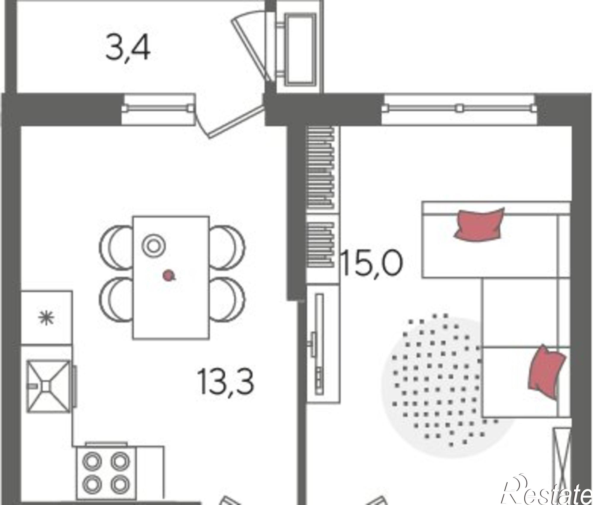 Купить квартиру за 9 087 300 рублей на Краснодар, микрорайон Черёмушки, ЖК Рекорд