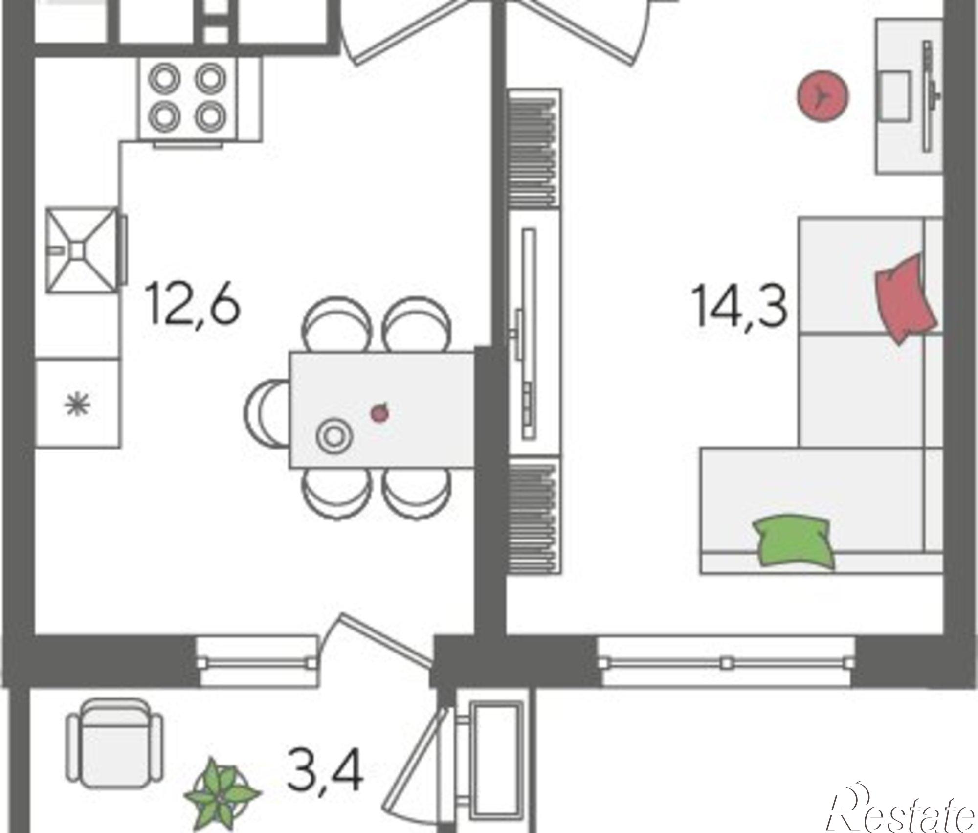 Купить квартиру за 9 004 500 рублей на Краснодар, микрорайон Черёмушки, ЖК Рекорд